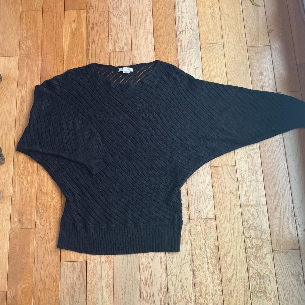 Open Weave Black Sweater - Size M/L - Picture 3 of 5